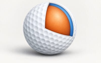 Composition d’une balle de golf : noyau, couches et enveloppe